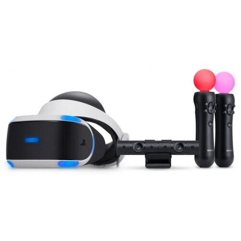 Система VR Sony PlayStation VR CUH-ZVR2 + Camera + 2 Move Motion Controller, 1920x1080, 120 Гц, черно-белый