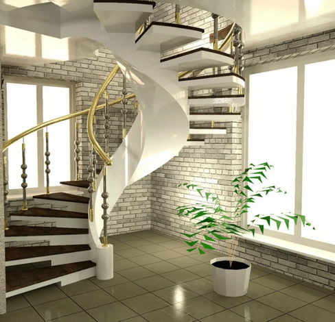 установка винтовой лестницы в дом недорого