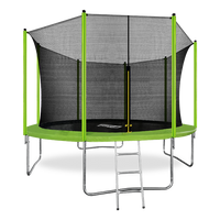 ARLAND Батут 12FT с внутренней страховочной сеткой и лестницей (Light green)