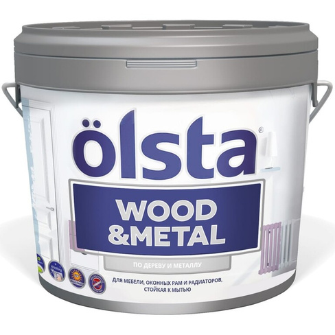 Краска по дереву и металлу Olsta Wood&metal