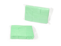 Салфетка пач 4*6 зеленая маникюр для искус покрытий 400шт WL