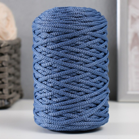 Шнур для вязания 100% полиэфир 3мм 100м/200±20гр (18-джинс) Softino