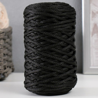 Шнур для вязания 100% полиэфир 3мм 100м/200±20гр (13-черный) Softino