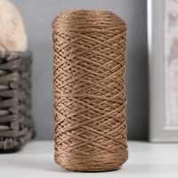 Шнур для вязания 100% полиэфир 1мм 200м/75±10гр (09-кофе) Softino