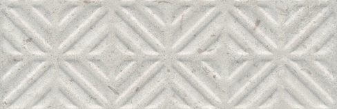 Керамическая плитка Бордюр Карму серый светлый матовый обрезной 30х9,6