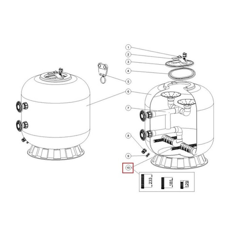 Дюзы для фильтра Aquaviva L1800-2000 (129 мм)