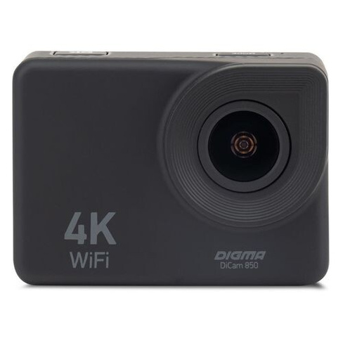 Экшн-камера Digma DiCam 850 4K, WiFi, черный [dc850]