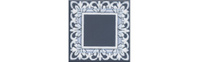 Керамическая плитка Декор Алмаш синий глянцевый 9,8х9,8