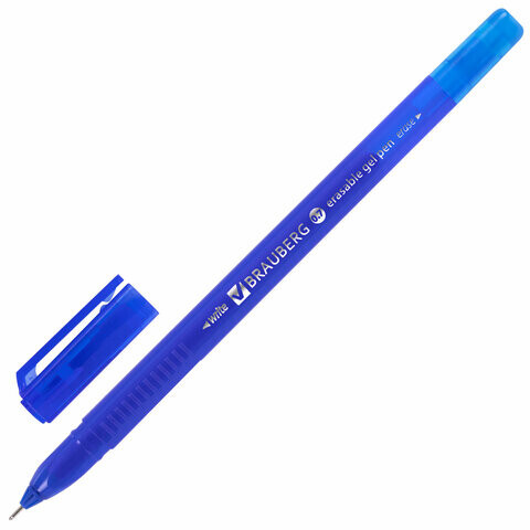 Ручка стираемая гелевая BRAUBERG DELTA СИНЯЯ трехгранная узел 07 мм линия 035 мм 143952