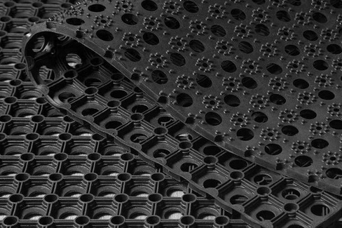 Грязезащитный ячеистый резиновый коврик Ринго-Мат 80х50х16мм Черный