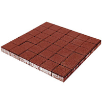Тротуарная плитка Кубик 100x100x40 мм красный