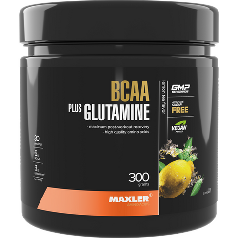 BCAA Maxler BCAA+Glutamine, лимонный чай, 300 гр.