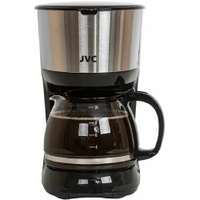 Кофеварка капельная JVC со стеклянным кофейником 1,25 л и многоразовым фильтром, подогрев кофе, система Антикапля, 750 В