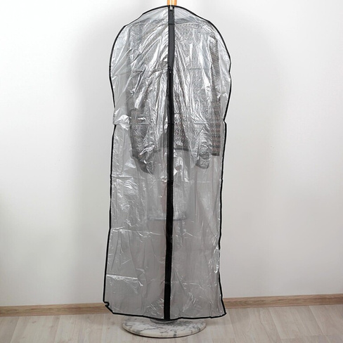 Чехол для одежды доляна, 60×137 см, peva, цвет серый, прозрачный Доляна