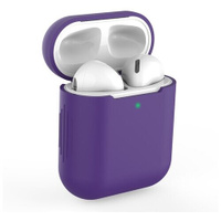 Чехол силиконовый для наушников Apple AirPods 1/2 - Фиолетовый AVE