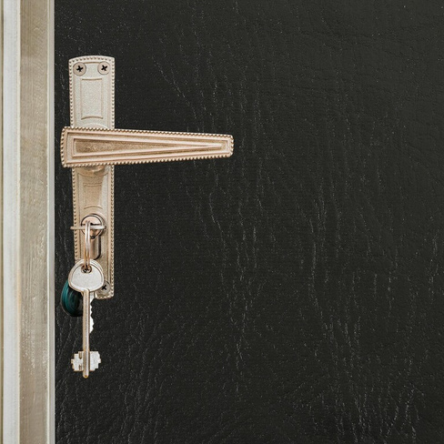 Комплект для обивки дверей 110 × 205 см: иск.кожа, поролон 3 мм, гвозди, черный, No brand