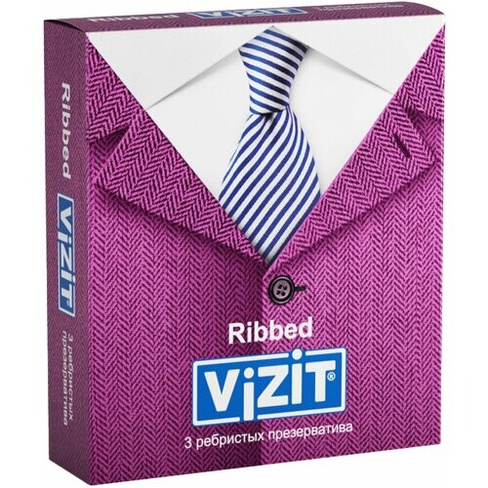 Презервативы Vizit Ribbed, 3 шт. Richter Rubber Technology Sdn. Bhd.