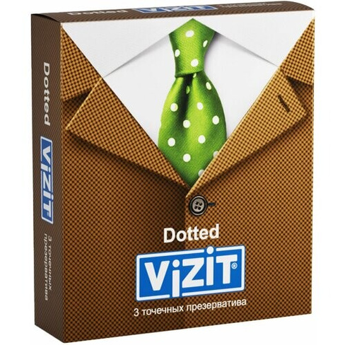 Презервативы Vizit Dotted, 3 шт. Richter Rubber Technology Sdn. Bhd.