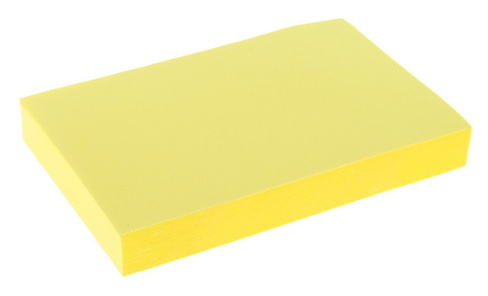 Блок с липким краем 51 мм x 76 мм, 100 листов, флуоресцентный, желтый Calligrata