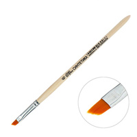 Кисть для рисования, синтетика наклонная № 6 (ширина обоймы 6 мм; длина волоса 6/8 мм), деревянная ручка, calligrata Cal