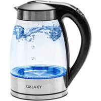 Чайник GALAXY LINE GL0556, прозрачный/серебристый/черный