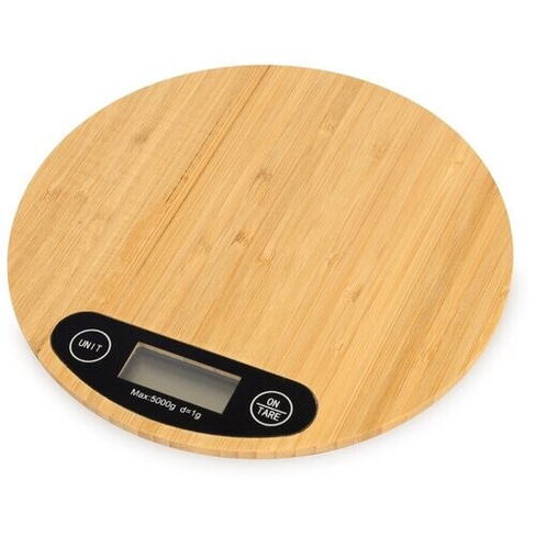 Бамбуковые кухонные весы Scale, натуральный Yoogift