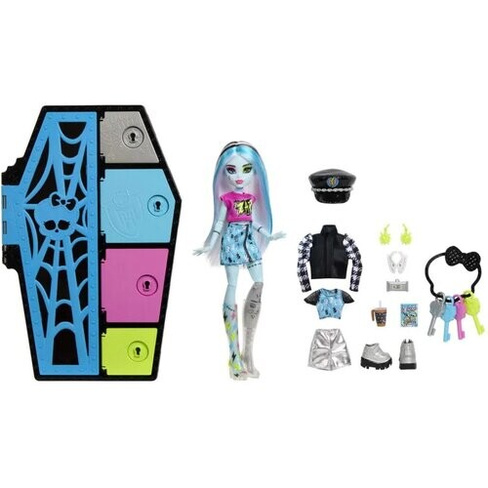 Кукла Monster High Последние секреты Кукла Фрэнки Штайн и модный набор со шкафчиком для переодевания HKY62 в ассортимент
